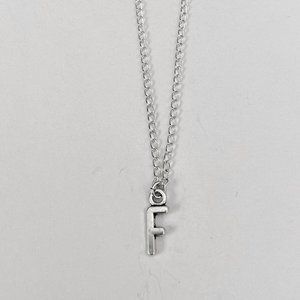 3 for $49 New Silver "F" Initial Necklace